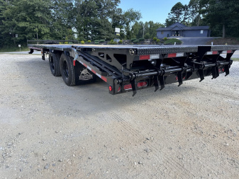 New 2025 Iron Bull FLP Series 102"x25' / 2-10,000# Electric Brake Axles / 16" Dual Wheels / 5' Rampage Ramps / Deckover Trailer