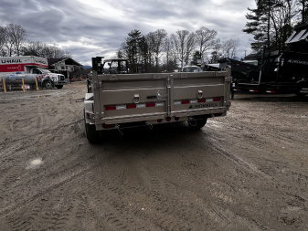 New 2025 Iron Bull Dump Trailer / DWB Series / 83" Wide x 14' Long / 2-7,000# Electric Brake Axles / Tarp / Ramps / Combo Rear Gate / Tan Powder Coat