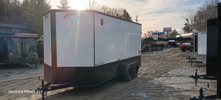 New 2025 Homesteader Trailers / 716IT Intrepid OHV / 7' Interior Height / .030 White Aluminum w/ Black Out Pkg / Ramp Rear Door / 32" Side Door / 4-Recessed Floor D-Rings / ATP 24" High on sides and ramp door