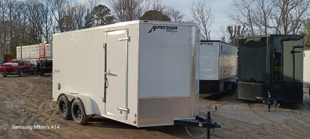 New 2025 Homesteader Trailers / 714IT Intrepid / 6'6" Interior Height / .030 White Aluminum / Ramp Rear Door / 32" Side Door