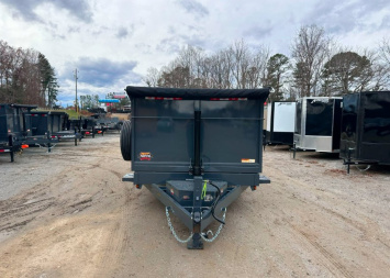 New 2025 COVERED WAGON TRAILERS / Prospector 7X16X4X16-T Dump Trailer / 7' Wide x 16' Long / 4' High Sides / 2-8000# Electric Brake Axles / Ramps / Tarp / Barn Door Tail Gates / Telescopic Hoist / 215 75 17.5 16 ply tires / Spare Tire and Wheel
