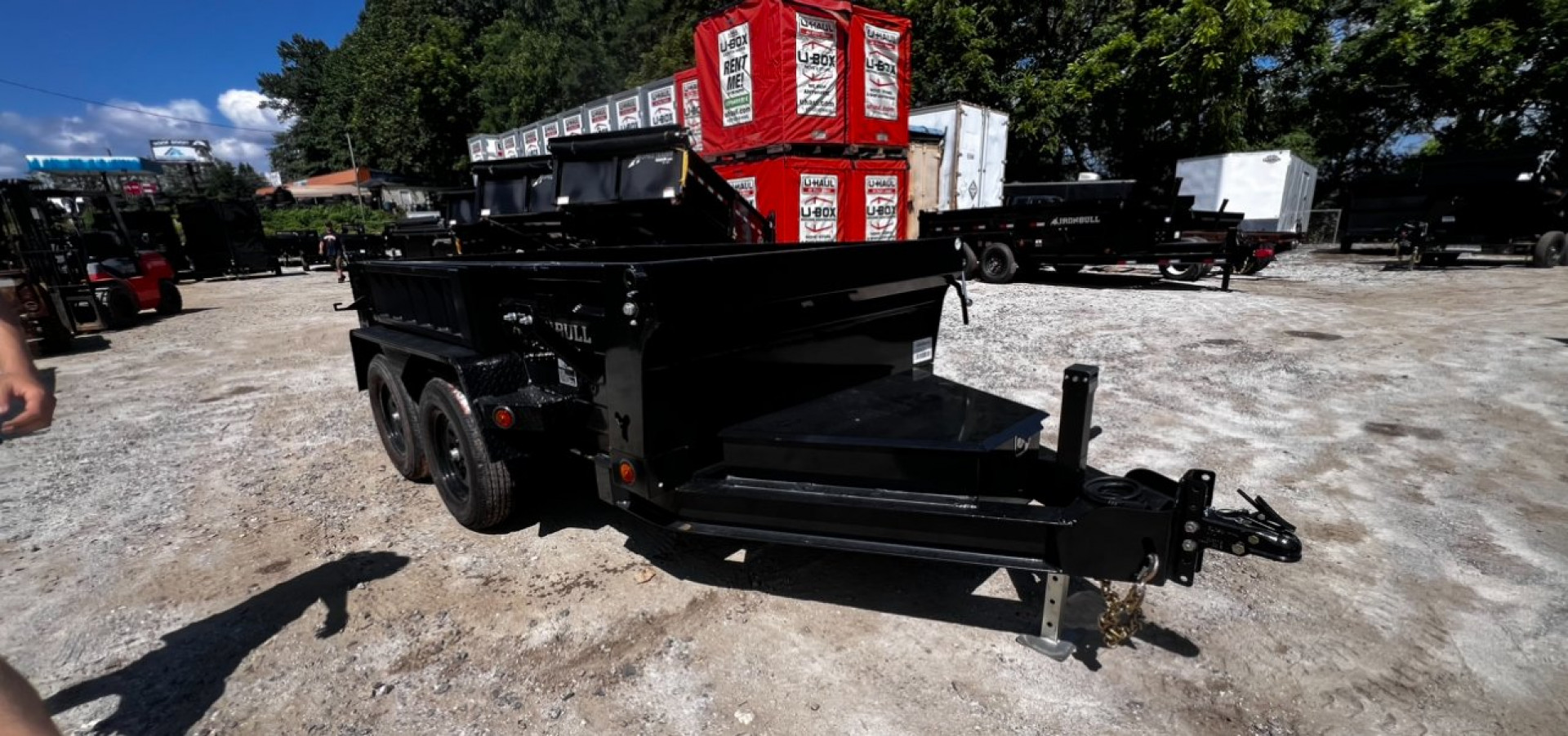 New 2025 IRON BULL DTB Series ( Baby Bull ) 5x10 / 2-3500# Electric brake Axles / Single Cylinder / Ramps / Combo Rear Gate / Tarp System