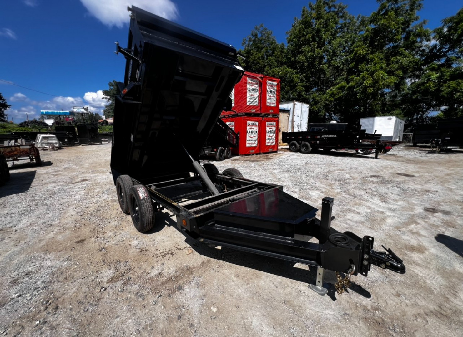 New 2025 IRON BULL DTB Series ( Baby Bull ) 5x10 / 2-3500# Electric brake Axles / Single Cylinder / Ramps / Combo Rear Gate / Tarp System