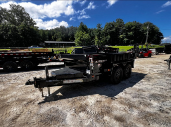 New 2025 IRON BULL DTB Series ( Baby Bull ) 5x10 / 2-3500# Electric brake Axles / Single Cylinder / Ramps / Combo Rear Gate / Tarp System