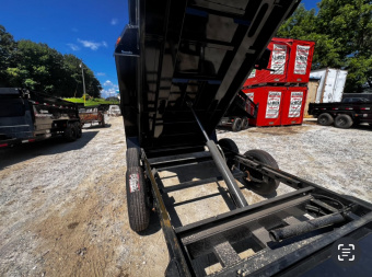 New 2025 IRON BULL DTB Series ( Baby Bull ) 5x10 / 2-3500# Electric brake Axles / Single Cylinder / Ramps / Combo Rear Gate / Tarp System