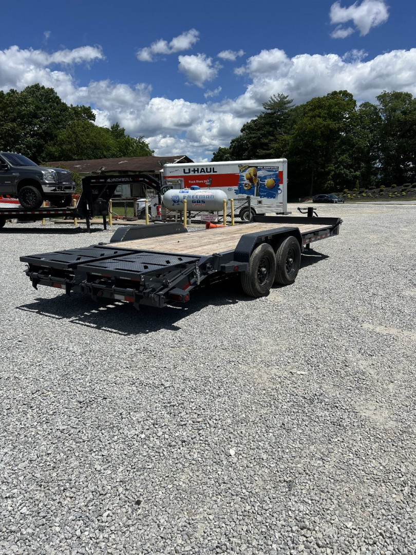 New 2025 Iron Bull EWB Series Equipment Trailer / 83"x20 / 2-7,000# Electric Brake Axles / Rampage Ramps / Jumbo Toolbox