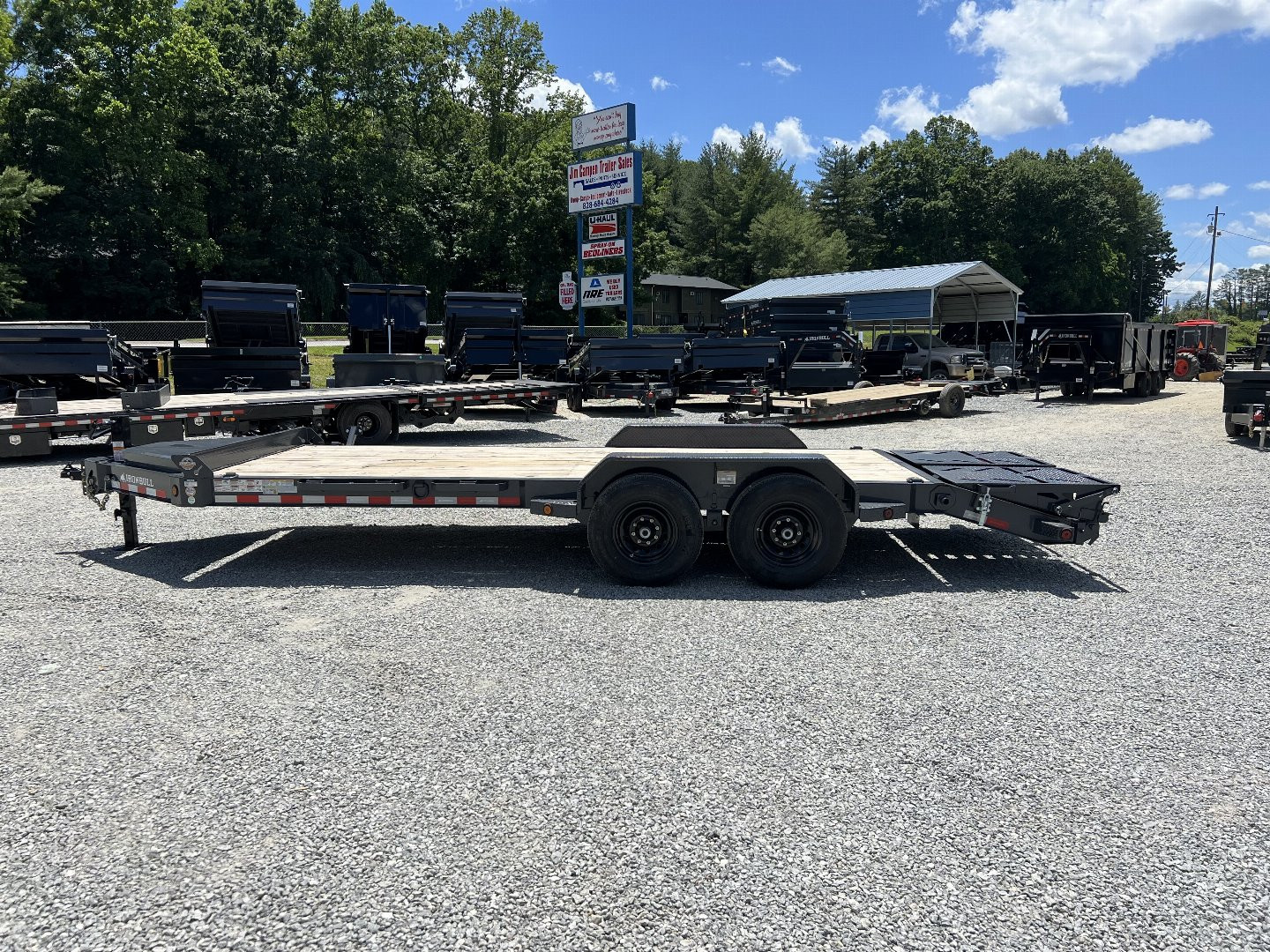 New 2025 Iron Bull EWB Series Equipment Trailer / 83"x20 / 2-7,000# Electric Brake Axles / Rampage Ramps / Jumbo Toolbox