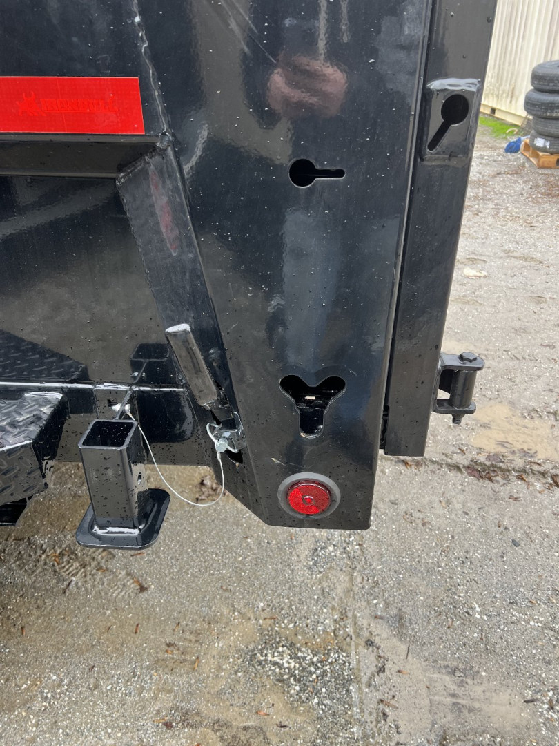 New 2025 Iron Bull Dump Trailer / DTB Series / 83" Wide x 14' Long / Scissor Hoist / Ramp / Tarp / 48" High Sides / 2- 7,000# Electric Brake Axles
