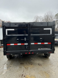 New 2025 Iron Bull Dump Trailer / DTB Series / 83" Wide x 14' Long / Scissor Hoist / Ramp / Tarp / 48" High Sides / 2- 7,000# Electric Brake Axles