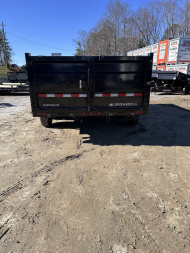 New 2025 Iron Bull Dump Trailer / DTB Series / 83" Wide x 16' Long / Telescopic Hoist / Ramp / Tarp / 36" High Sides / 2- 8,000# Electric Brake Axles / 17.5" Tires & Wheels / Matching Spare Tire & Wheel