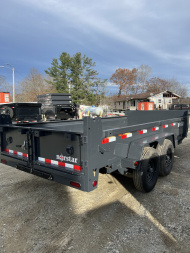 New 2024 Norstar DCB Series / 83" X 16' / 2-7,000# Electric Brake Axles / Scissor Hoist / Barn Door Rear Gates