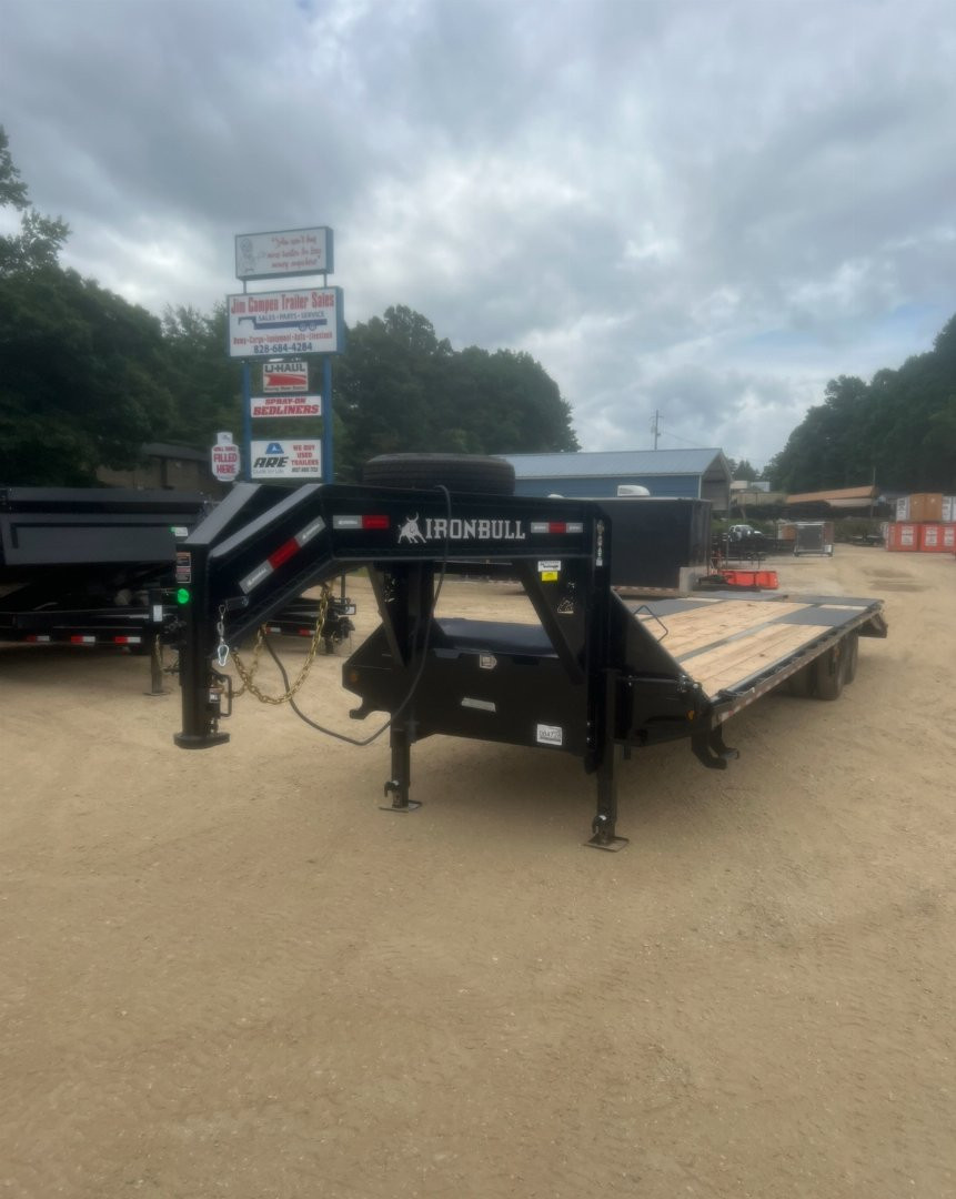 New 2025 Iron Bull Trailer / FLG Series / 102" Wide x 25' Long / 2-10,000# Electric Brake Axles / Rampage Ramps
