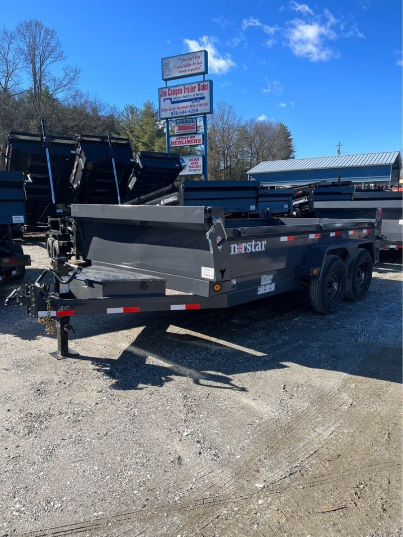 New 2024 Norstar DCB Series / 83" X 16' / 2-7,000# Electric Brake Axles / Scissor Hoist / Barn Door Rear Gates