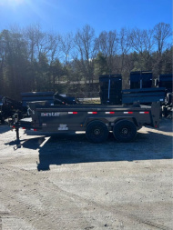 New 2024 Norstar DCB Series / 83" X 16' / 2-7,000# Electric Brake Axles / Scissor Hoist / Barn Door Rear Gates