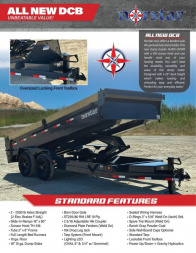 New 2024 Norstar DCB Series / 83" X 16' / 2-7,000# Electric Brake Axles / Scissor Hoist / Barn Door Rear Gates