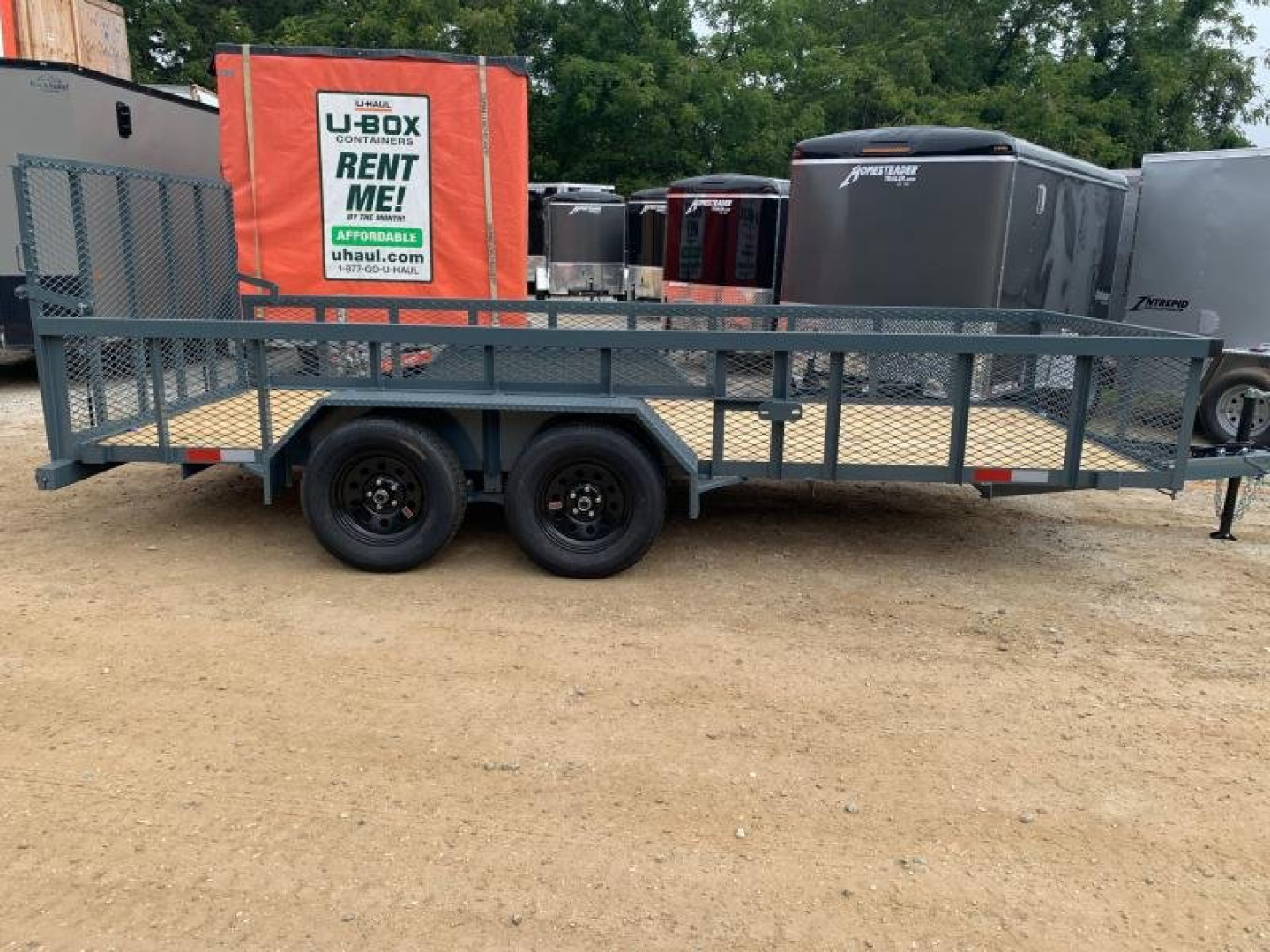 New 2025 GPS TRAILERS Utility Trailer / GTT Series / 82" Wide x 16' Long / 2-3500# Electric Brake Axles / 4' Mesh Gate / 24" High Mesh Sides