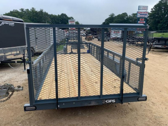 New 2025 GPS TRAILERS Utility Trailer / GTT Series / 82" Wide x 16' Long / 2-3500# Electric Brake Axles / 4' Mesh Gate / 24" High Mesh Sides