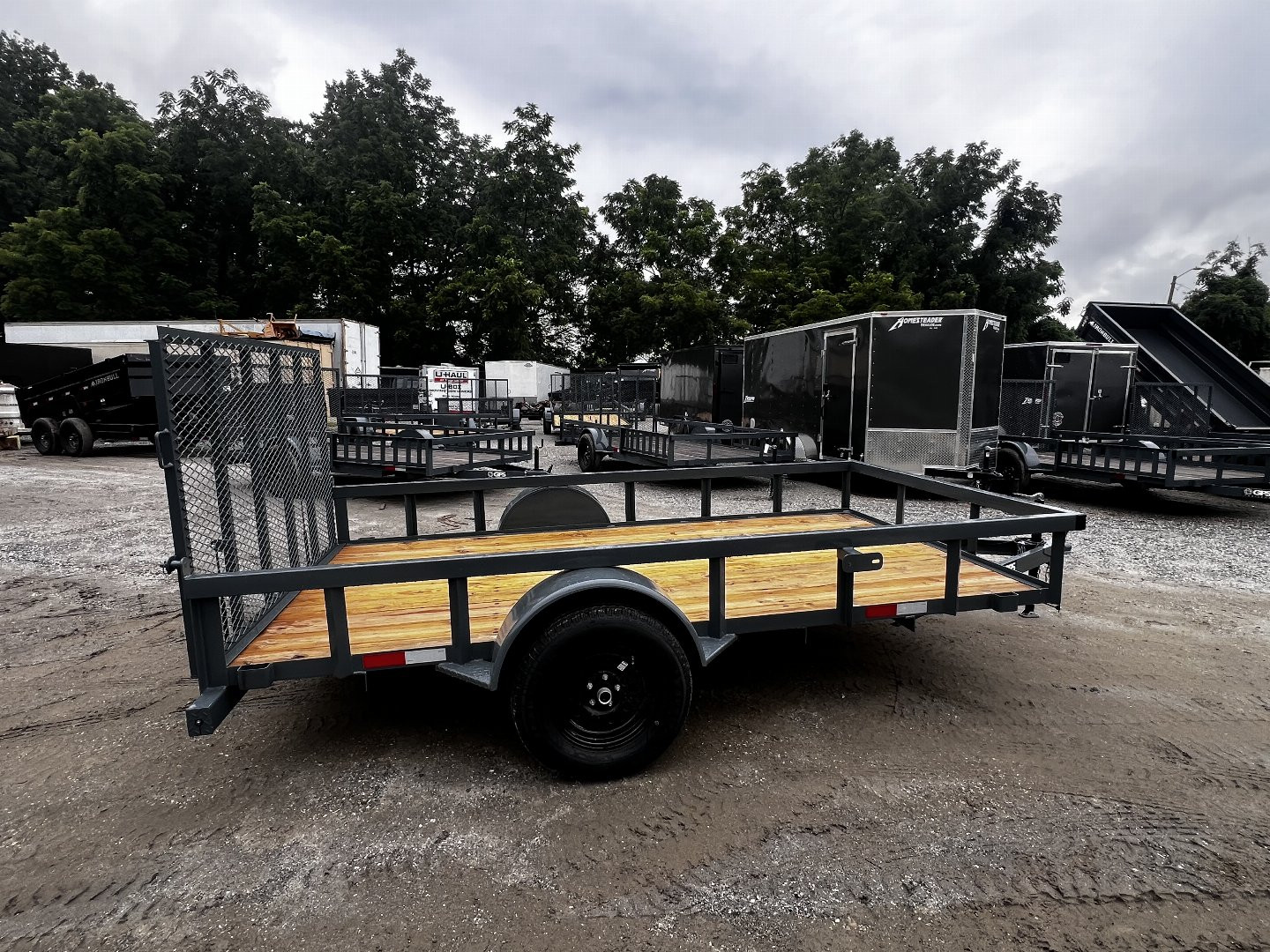New 2024 GPS Trailers / GT Series / 76" x 12' / 3500# Axle / 48" Mesh Gate