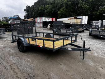 New 2024 GPS Trailers / GT Series / 76" x 12' / 3500# Axle / 48" Mesh Gate