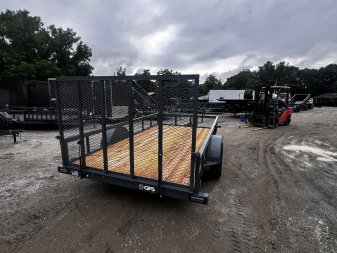 New 2024 GPS Trailers / GT Series / 76" x 12' / 3500# Axle / 48" Mesh Gate