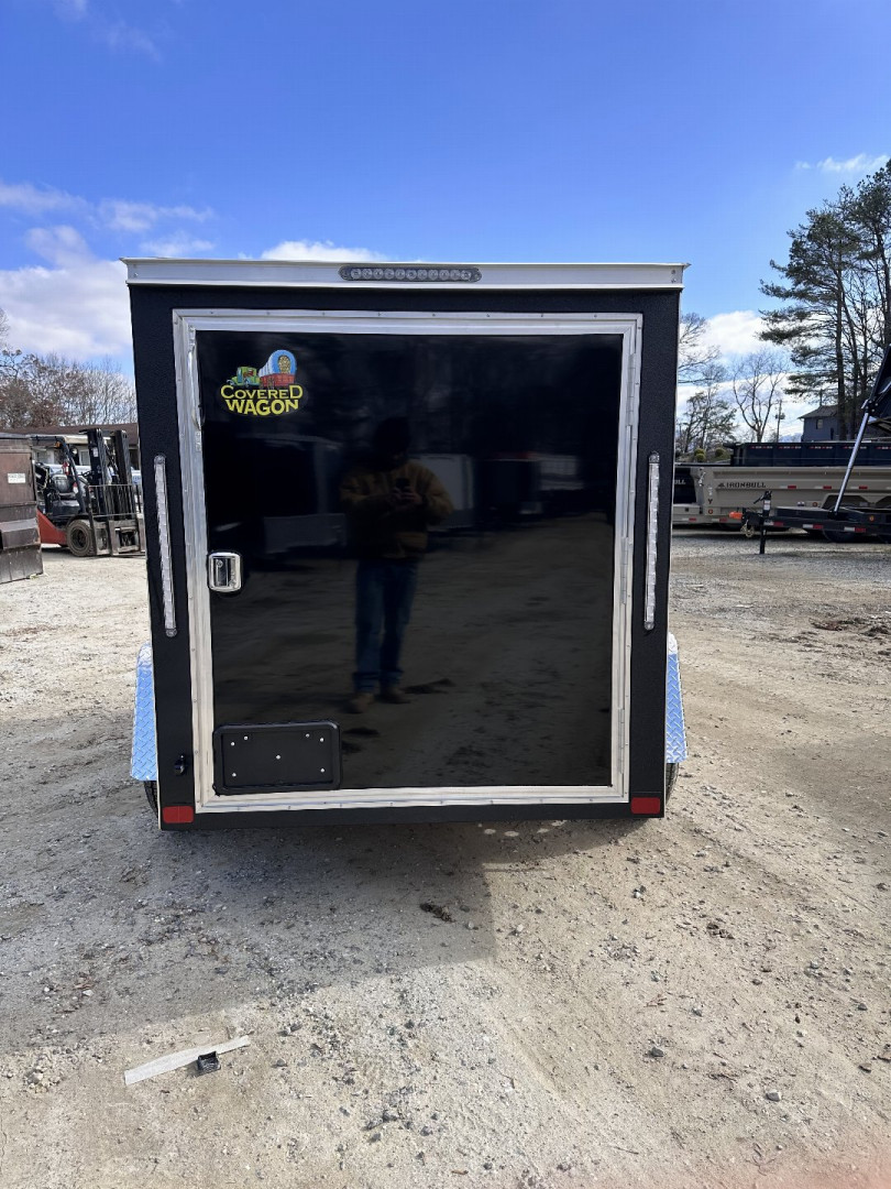 New 2025 Covered Wagon Trailers 5X8SA Cargo / Enclosed Trailer / 5X8 .030 BLACK ALUMINUM EXTERIOR