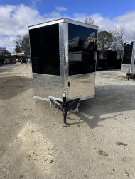 New 2025 Covered Wagon Trailers 5X8SA Cargo / Enclosed Trailer / 5X8 .030 BLACK ALUMINUM EXTERIOR