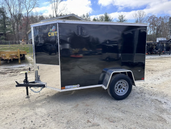 New 2025 Covered Wagon Trailers 5X8SA Cargo / Enclosed Trailer / 5X8 .030 BLACK ALUMINUM EXTERIOR