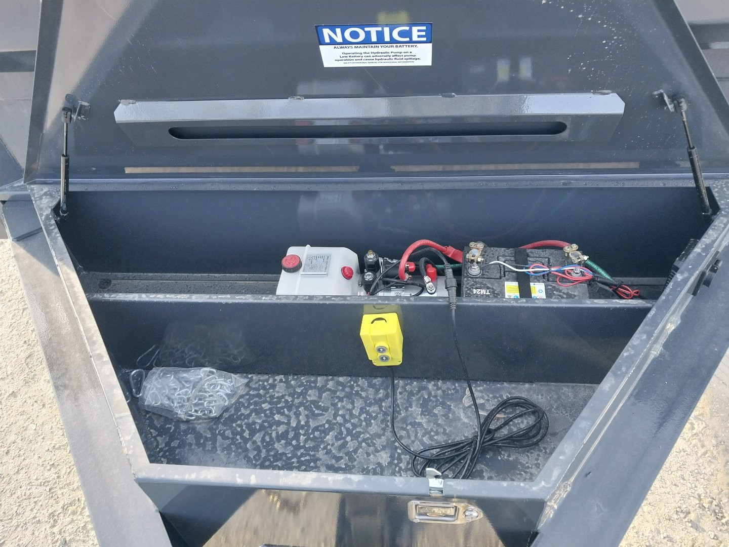 New 2024 Iron Bull Dump Trailer / DWB Series / 83" Wide x 14' Long / 2-7,000# Electric Brake Axles / Tarp / Ramps / Combo Rear Gate / Gray Powder Coat