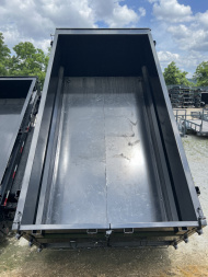 New 2025 Iron Bull Gooseneck Dump Trailer / DTG Series/ 83" Wide x 14' Long / 48" High Sides / Tarp / Ramps / Scissor Hoist / 2-7000# Electric Brake Axles