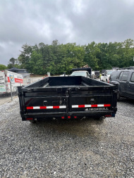 New 2025 Iron Bull Dump Trailer / DTB Series / 83" Wide x 14' Long / Telescopic Hoist / Ramp / Tarp / 24" High Sides