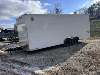 New 2025 HOMESTEADER CARGO TRAILER / INTREPID SERIES / 8..6'X20' / 7' INTERIOR HEIGHT / 32" SIDE DOOR / RAMP REAR DOOR / .080 WHITE POLY CORE ALUMINUM