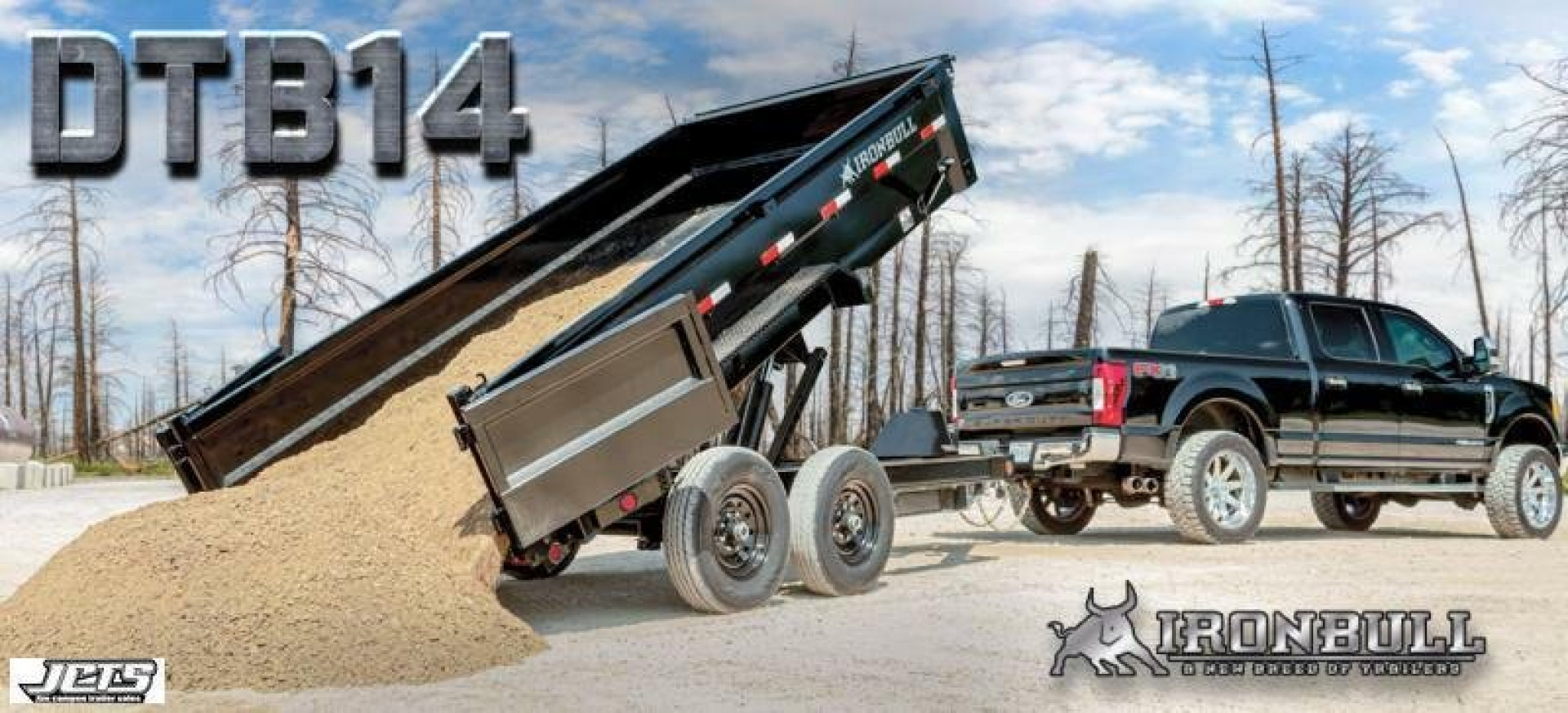 New 2025 Iron Bull Dump Trailer / DTB Series / 83" Wide x 16' Long / Scissor Hoist / Ramp / Tarp / 24" High Sides