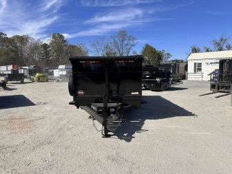 New 2025 Prospector 7X14X4X14-T Dump Trailer / 7' Wide x 14' Long / 4' High Sides / Ramps / Tarp / Barn Door Tail Gates / Telescopic Hoist / 14 ply tires / Spare Tire and Wheel