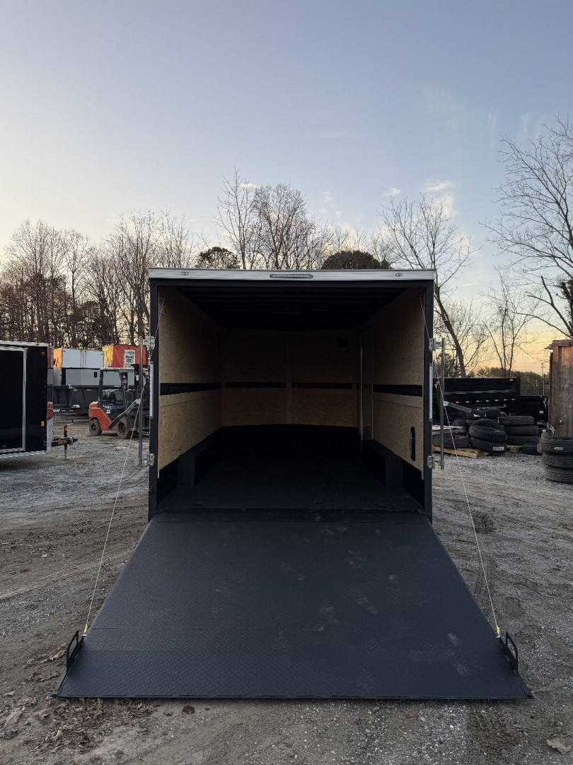 New 2025 Covered Wagon Trailers 8.5X16 TA3 Gold Series / Steel Floor Pkg Cargo / Enclosed Trailer / 7' Interior Height / 48" Side door with pull out step / 5200# Electric Brake Axles / Steel Floor with 12" Steel Kick plate / .080 Charcoal Poly Core Siding