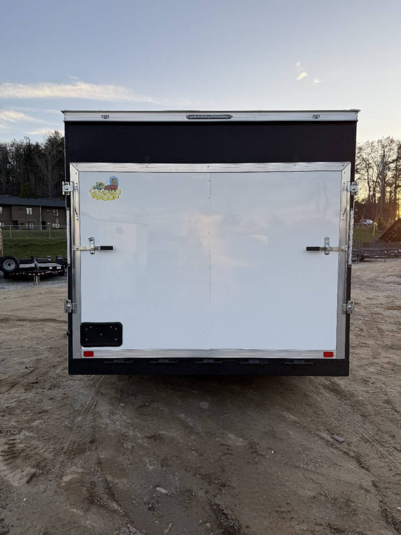 New 2025 Covered Wagon Trailers 8.5X16 TA3 Gold Series / Steel Floor Pkg Cargo / Enclosed Trailer / 7' Interior Height / 48" Side door with pull out step / 5200# Electric Brake Axles / Steel Floor with 12" Steel Kick plate / .080 White Poly Core Siding