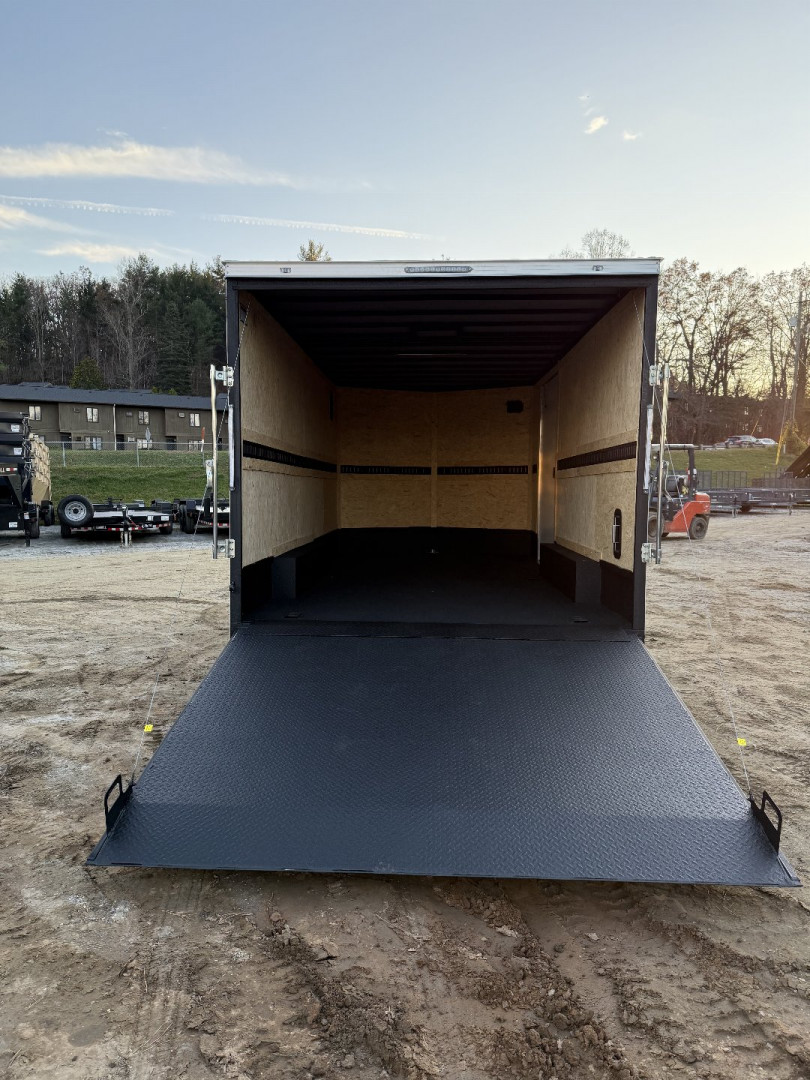 New 2025 Covered Wagon Trailers 8.5X16 TA3 Gold Series / Steel Floor Pkg Cargo / Enclosed Trailer / 7' Interior Height / 48" Side door with pull out step / 5200# Electric Brake Axles / Steel Floor with 12" Steel Kick plate / .080 White Poly Core Siding