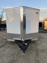 New 2025 Covered Wagon Trailers 8.5X16 TA3 Gold Series / Steel Floor Pkg Cargo / Enclosed Trailer / 7' Interior Height / 48" Side door with pull out step / 5200# Electric Brake Axles / Steel Floor with 12" Steel Kick plate / .080 White Poly Core Siding