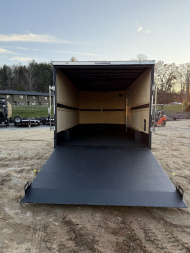 New 2025 Covered Wagon Trailers 8.5X16 TA3 Gold Series / Steel Floor Pkg Cargo / Enclosed Trailer / 7' Interior Height / 48" Side door with pull out step / 5200# Electric Brake Axles / Steel Floor with 12" Steel Kick plate / .080 White Poly Core Siding