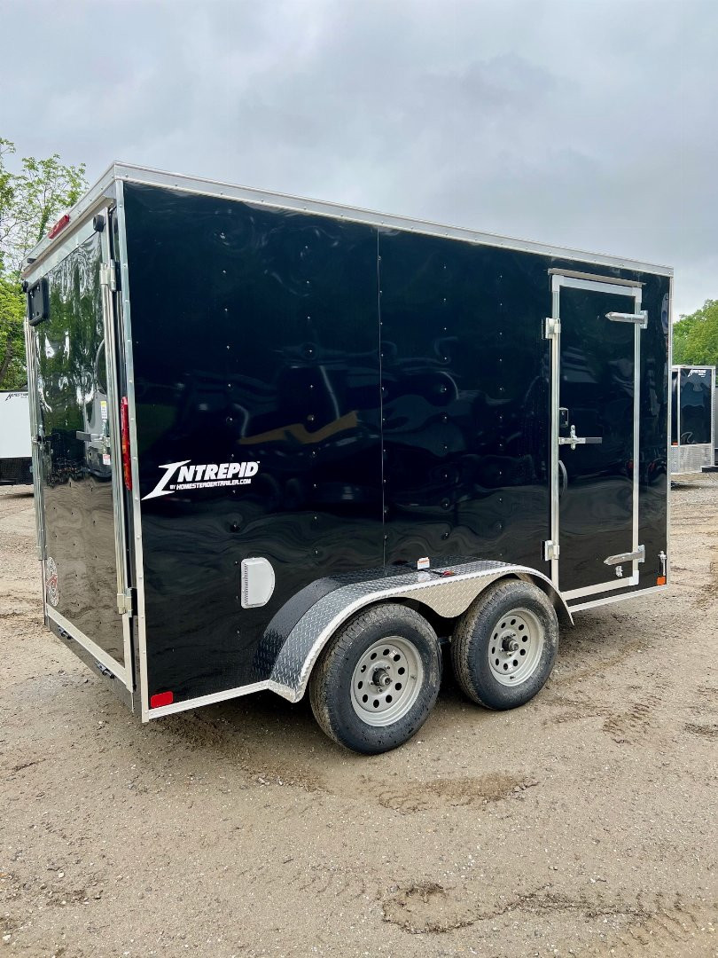 New 2025 Homesteader Trailer / 612IT / 6' wide x 12' Long / 32" Side Door w/ RV Lock / Ramp Rear Door / 6'6' Interior Height / .030 Black Aluminum