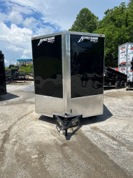 New 2025 HOMESTEADER CARGO TRAILER / INTREPID SERIES / 7'X16' / 7' INTERIOR HEIGHT / 32" SIDE DOOR W/ RV LOCK / RAMPS REAR DOOR / .030 BLACK ALUMINUM