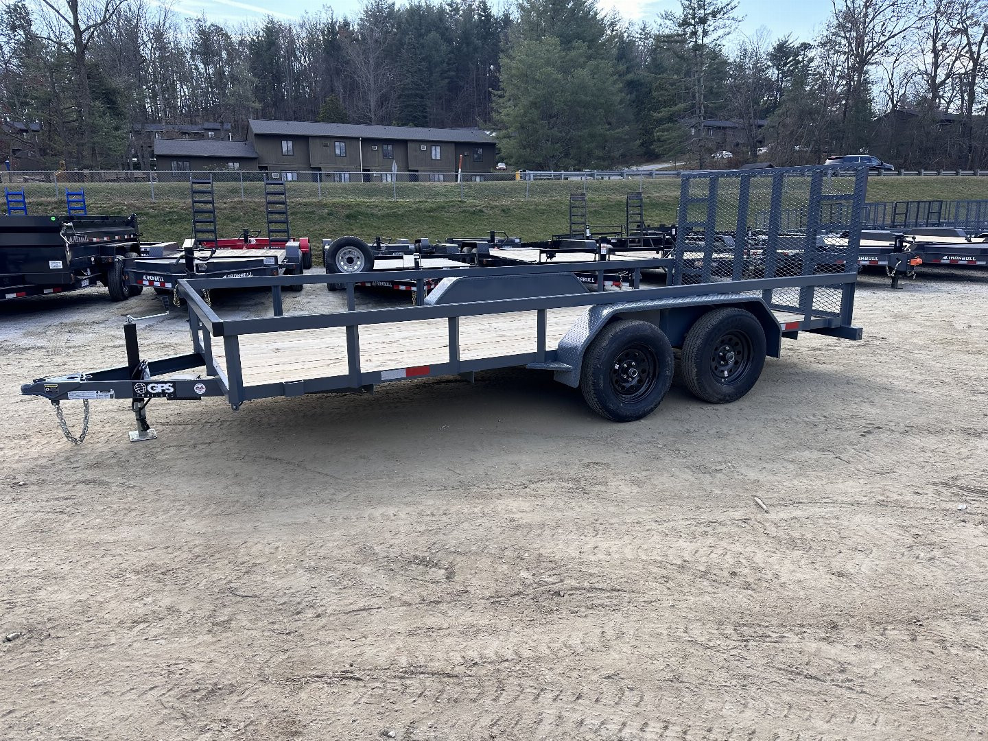 New 2025 GPS Trailers Utility Trailer / GTT7167K Series / 7x16 / HD Rear Mesh Gate / 8k Drop Leg Jack / 2-3500# Electric Brake Axles