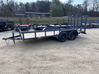 New 2025 GPS Trailers Utility Trailer / GTT7167K Series / 7x16 / HD Rear Mesh Gate / 8k Drop Leg Jack / 2-3500# Electric Brake Axles