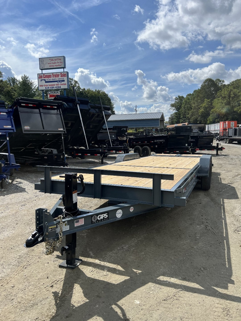 New 2024 GPS Trailers Equipment Trailer / EH2414K Series / MACDADDY RAMPS / 2-7,000# Electric Brake Axles / PT Wood Floor / 12K Drop Leg Jack