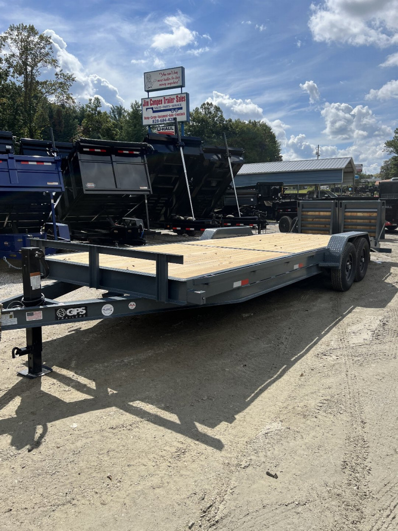 New 2024 GPS Trailers Equipment Trailer / EH2414K Series / MACDADDY RAMPS / 2-7,000# Electric Brake Axles / PT Wood Floor / 12K Drop Leg Jack