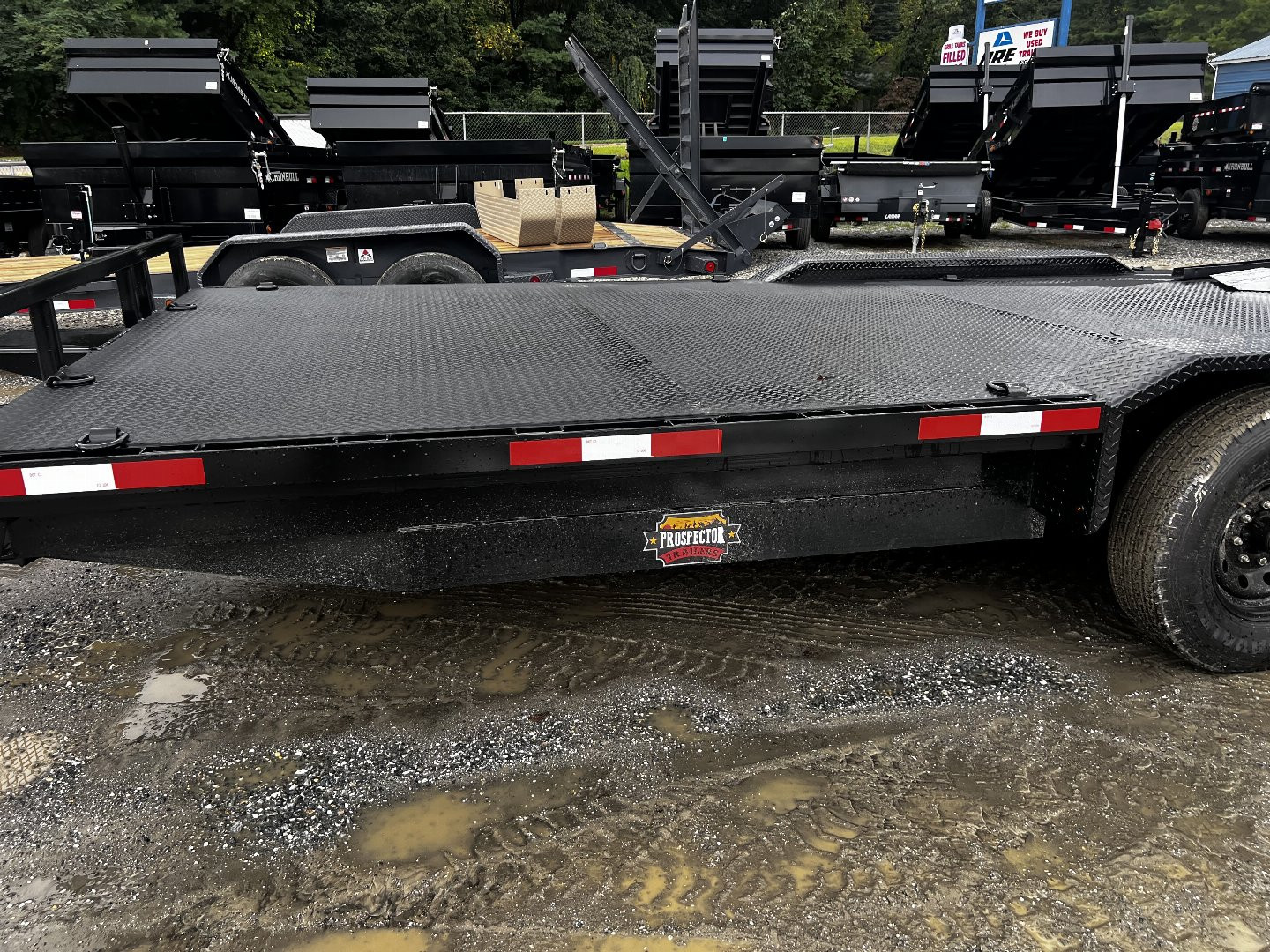 New 2024 Prospector Drive Over Fender Equipment Trailer by Covered Wagon Trailers / EQ-8.5X24X14 Equipment Trailer/ 2-7,000# Electric Brake Axles / 8.5x24' Steel Floor w/ Spray On Bedliner Coating