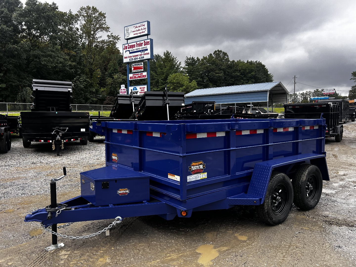 New 2025 Prospector Dump Trailer By Covered Wagon Trailers / D-6X10TA-2-7K Dump Trailer / 6x10 / 2-3500# Electric Brake Axles / 10 Ga 24" High Sides / Barn Door Rear Gate / 10 Ga Steel Floor / Power Up / Power Down Hydraulics