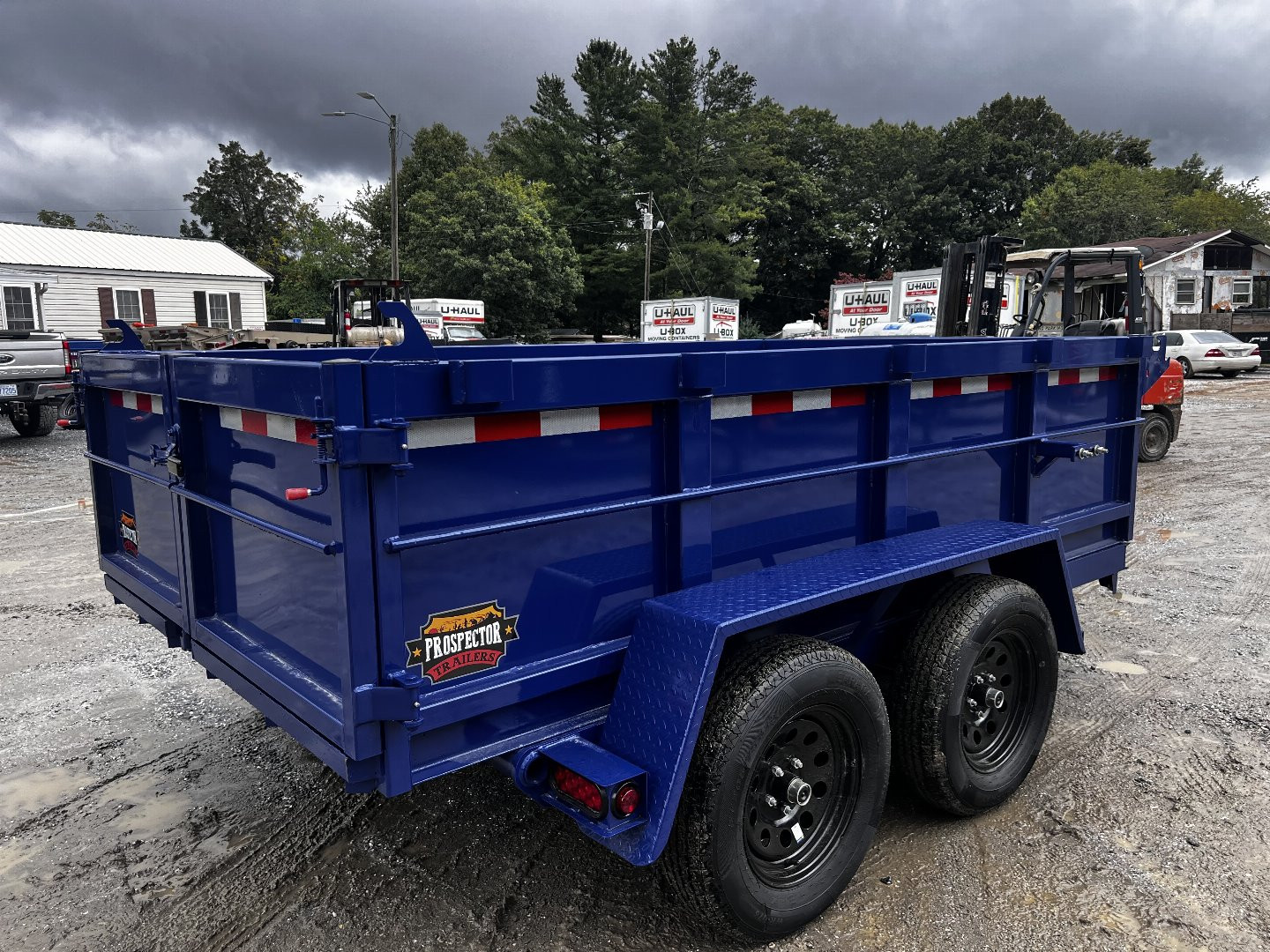 New 2025 Prospector Dump Trailer By Covered Wagon Trailers / D-6X10TA-2-7K Dump Trailer / 6x10 / 2-3500# Electric Brake Axles / 10 Ga 24" High Sides / Barn Door Rear Gate / 10 Ga Steel Floor / Power Up / Power Down Hydraulics