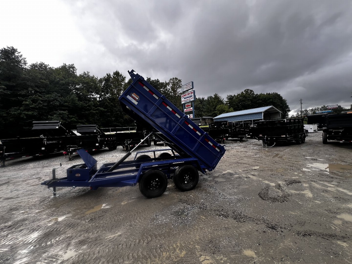 New 2025 Prospector Dump Trailer By Covered Wagon Trailers / D-6X10TA-2-7K Dump Trailer / 6x10 / 2-3500# Electric Brake Axles / 10 Ga 24" High Sides / Barn Door Rear Gate / 10 Ga Steel Floor / Power Up / Power Down Hydraulics
