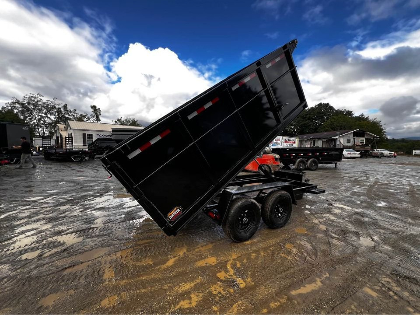 New 2024 Prospector Dump Trailer by Covered Wagon Trailers / D-6X12TA-4-10K Dump Trailer / 6x12 / 10,000# Capacity / 48" High Sides / Aluminum Ramps / Barn Door Rear Gates / Tarp