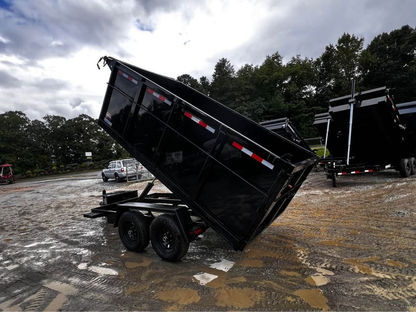 New 2024 Prospector Dump Trailer by Covered Wagon Trailers / D-6X12TA-4-10K Dump Trailer / 6x12 / 10,000# Capacity / 48" High Sides / Aluminum Ramps / Barn Door Rear Gates / Tarp